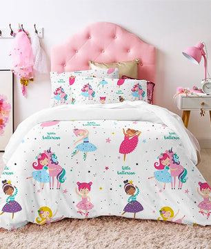 Princess Bed Lovely Kids Bedding Set Soft Quilt Cover For Girls D549 - Lusy Store