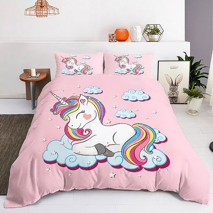 Princess Bed Lovely Kids Bedding Set Soft Quilt Cover For Girls D549 - Lusy Store