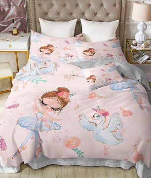 Princess Bed Lovely Kids Bedding Set Soft Quilt Cover For Girls D549 - Lusy Store