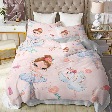 Princess Bed Lovely Kids Bedding Set Soft Quilt Cover For Girls D549 - Lusy Store