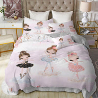 Princess Bed Lovely Kids Bedding Set Soft Quilt Cover For Girls D549 - Lusy Store