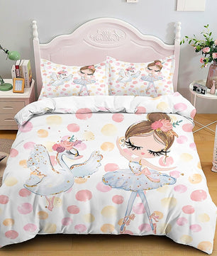 Princess Bed Lovely Kids Bedding Set Soft Quilt Cover For Girls D549 - Lusy Store