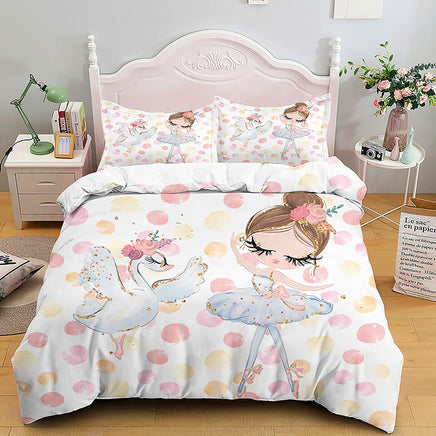 Princess Bed Lovely Kids Bedding Set Soft Quilt Cover For Girls D549 - Lusy Store