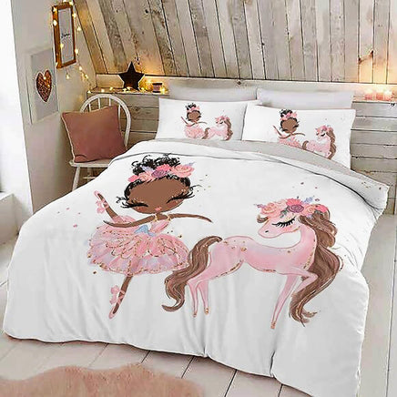 Princess Bed Lovely Kids Bedding Set Soft Quilt Cover For Girls D549 - Lusy Store