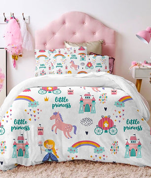 Princess Bed Lovely Kids Bedding Set Soft Quilt Cover For Girls D549 - Lusy Store