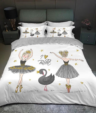 Princess Bed Lovely Kids Bedding Set Soft Quilt Cover For Girls D549 - Lusy Store