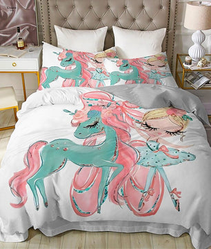 Princess Bed Lovely Kids Bedding Set Soft Quilt Cover For Girls D549 - Lusy Store