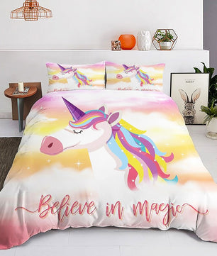 Princess Bed Lovely Kids Bedding Set Soft Quilt Cover For Girls D549 - Lusy Store