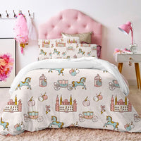 Princess Bed Lovely Kids Bedding Set Soft Quilt Cover For Girls D549 - Lusy Store