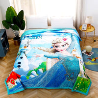 Princess Comforter Frozen Anna Elsa 3D Blanket Bedspread Coverlet D609 - Lusy Store