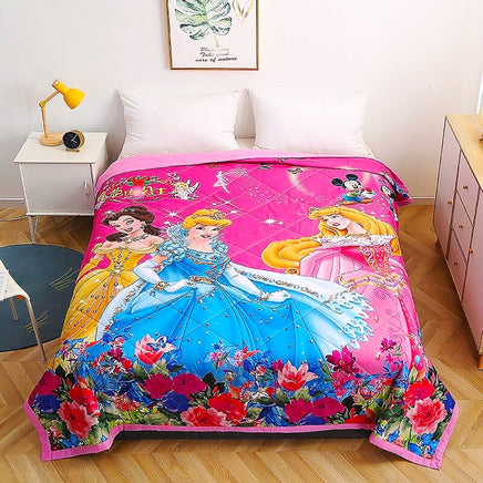 Princess Comforter Frozen Anna Elsa 3D Blanket Bedspread Coverlet D609 - Lusy Store