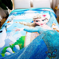 Princess Comforter Frozen Anna Elsa 3D Blanket Bedspread Coverlet D609 - Lusy Store