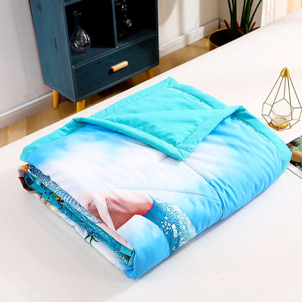 Princess Comforter Frozen Anna Elsa 3D Blanket Bedspread Coverlet D609 - Lusy Store