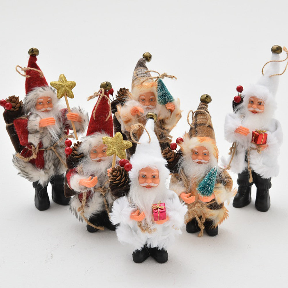 Christmas Tree Hanging Ornament Home Decor Santa Claus Dolls Ornaments Xmas Decor - Lusy Store