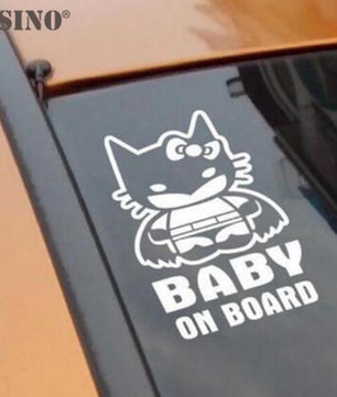 Car Styling Funny Decorative Vinyl Hello Kitty Batman Baby on Board Creative Reflective Sticker Car - Lusy Store