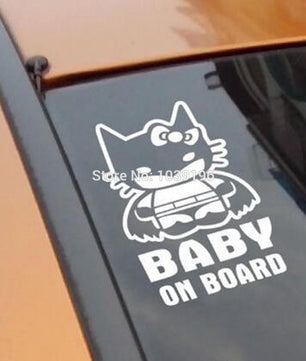 Car Styling Funny Decorative Vinyl Hello Kitty Batman Baby on Board Creative Reflective Sticker Car - Lusy Store