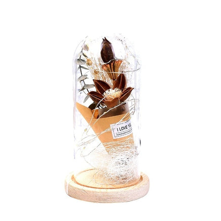 Navidad Rose Light Red Rose Flower Vase Party LED String Light - Lusy Store