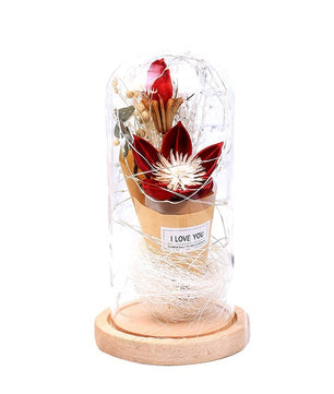 Navidad Rose Light Red Rose Flower Vase Party LED String Light - Lusy Store
