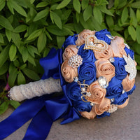 Prom bouquet artificial wedding bouquets flower crystal bridal - Lusy Store LLC