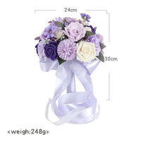 Prom bouquet dusty rose artificial flower wedding ceremony anniversary decoration Lilac