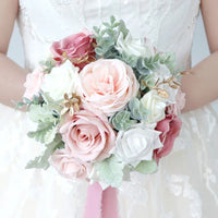 Prom bouquet dusty rose artificial flower wedding ceremony anniversary decoration