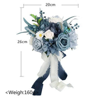 Prom bouquet dusty rose artificial flower wedding ceremony anniversary decoration Dusty Blue