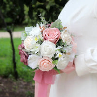 Prom bouquet dusty rose artificial flower wedding ceremony anniversary decoration