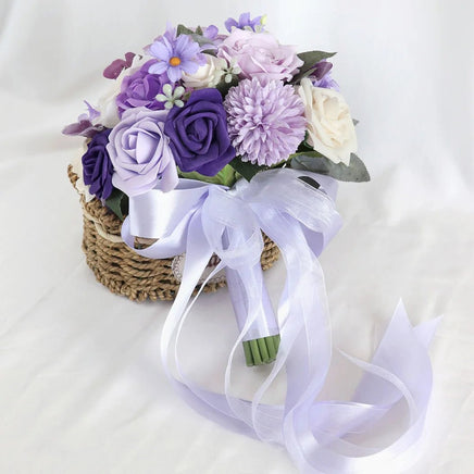 Prom bouquet dusty rose artificial flower wedding ceremony anniversary decoration