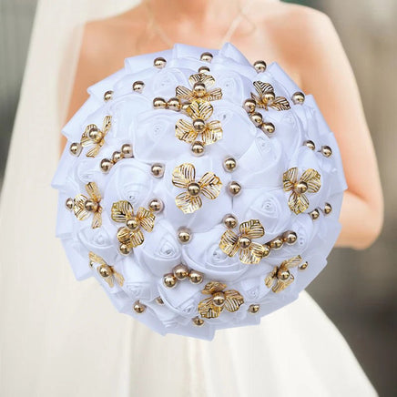 Prom Bouquet Luxury Gorgeous Wedding Bridal Bouquet Elegant Pearl G18