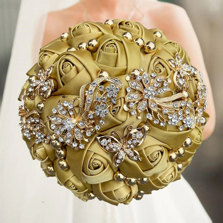 Prom Bouquet Luxury Gorgeous Wedding Bridal Bouquet Elegant Pearl - Lusy Store LLC