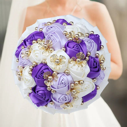 Prom Bouquet Luxury Gorgeous Wedding Bridal Bouquet Elegant Pearl - Lusy Store LLC