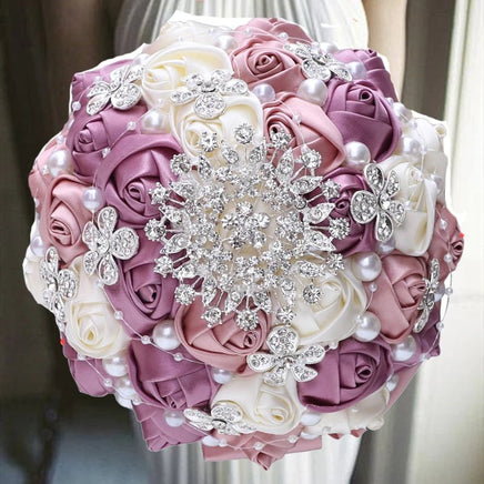 Prom Bouquet Luxury With Pearl For Wedding Party - Lusy Store LLC