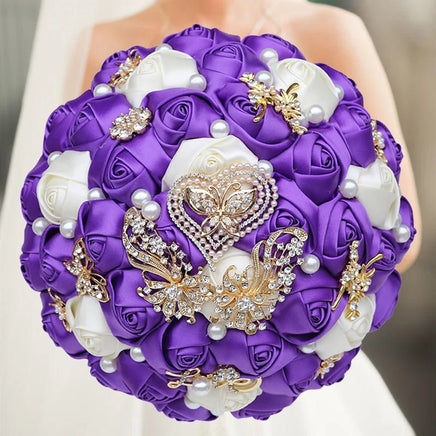 Prom Bouquet Luxury With Pearl For Wedding Party - Lusy Store LLC