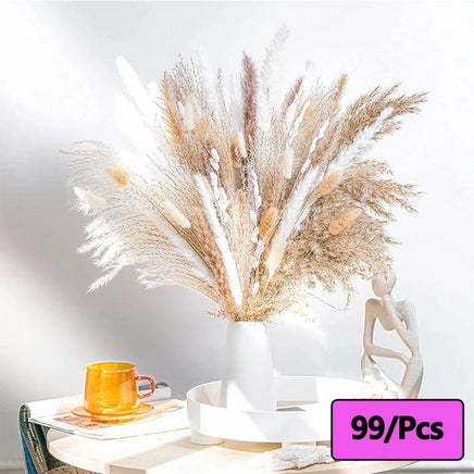 Prom bouquet real natural dried flower bouquet small reed rabbit tail grass - Lusy Store LLC