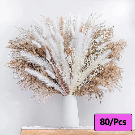 Prom bouquet real natural dried flower bouquet small reed rabbit tail grass - Lusy Store LLC