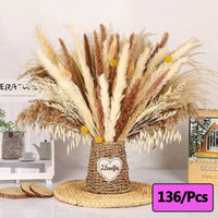 Prom bouquet real natural dried flower bouquet small reed rabbit tail grass - Lusy Store LLC