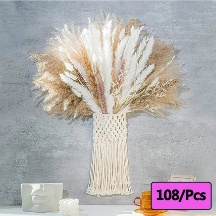 Prom bouquet real natural dried flower bouquet small reed rabbit tail grass - Lusy Store LLC