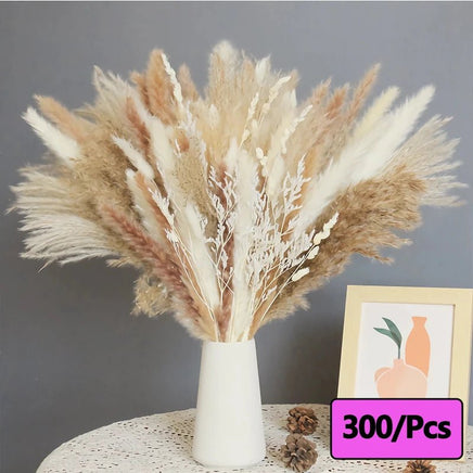 Prom bouquet real natural dried flower bouquet small reed rabbit tail grass - Lusy Store LLC