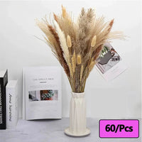 Prom bouquet real natural dried flower bouquet small reed rabbit tail grass - Lusy Store LLC