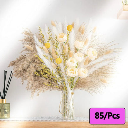 Prom bouquet real natural dried flower bouquet small reed rabbit tail grass Bouquet-16