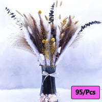 Prom bouquet real natural dried flower bouquet small reed rabbit tail grass - Lusy Store LLC