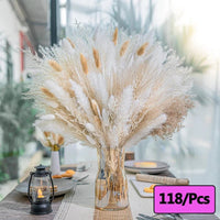 Prom bouquet real natural dried flower bouquet small reed rabbit tail grass - Lusy Store LLC