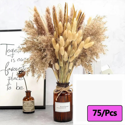 Prom bouquet real natural dried flower bouquet small reed rabbit tail grass - Lusy Store LLC