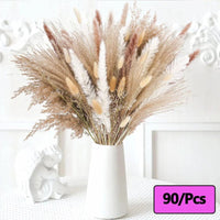 Prom bouquet real natural dried flower bouquet small reed rabbit tail grass - Lusy Store LLC
