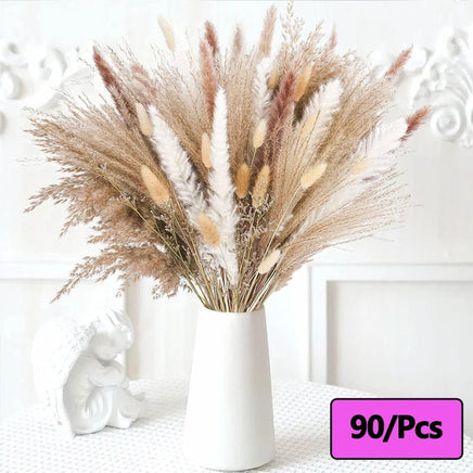 Prom bouquet real natural dried flower bouquet small reed rabbit tail grass - Lusy Store LLC