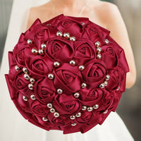 Prom Bouquet Rose Navy Bridesmaid Bridesmaid Holding Flowers for Wedding Decoration R29