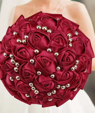 Prom Bouquet Rose Navy Bridesmaid Bridesmaid Holding Flowers for Wedding Decoration - Lusy Store LLC