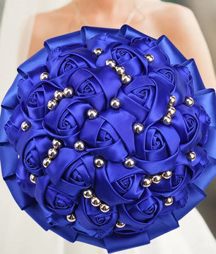 Prom Bouquet Rose Navy Bridesmaid Bridesmaid Holding Flowers for Wedding Decoration - Lusy Store LLC