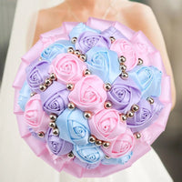 Prom Bouquet Rose Navy Bridesmaid Bridesmaid Holding Flowers for Wedding Decoration R32