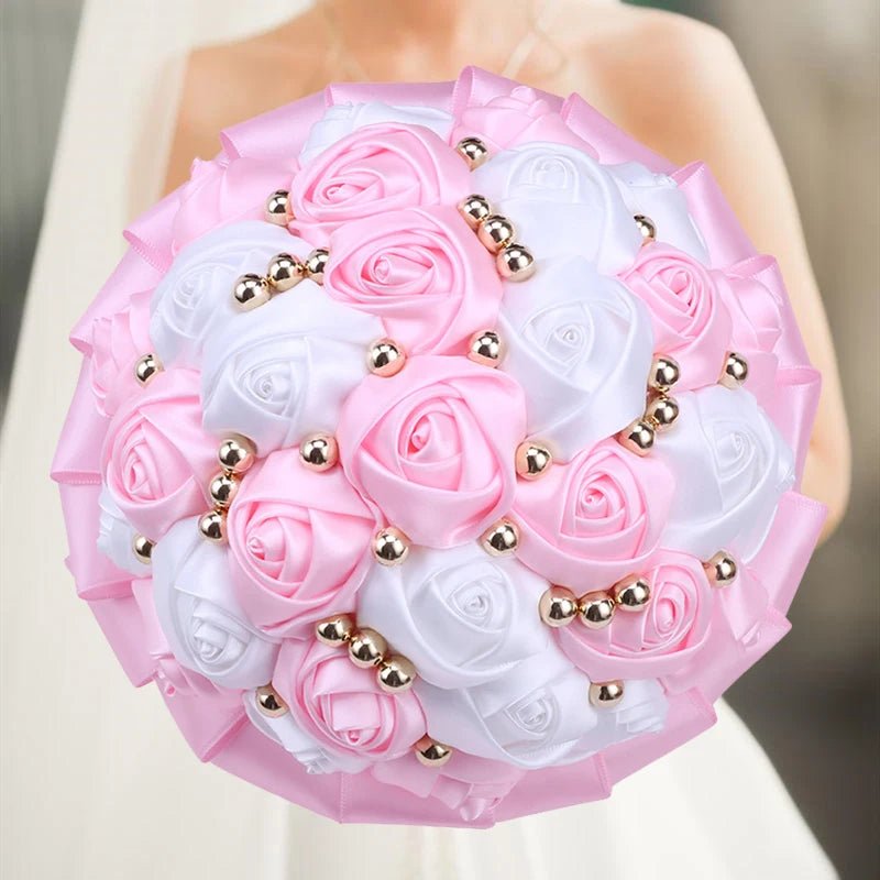 Prom Bouquet Rose Navy Bridesmaid Bridesmaid Holding Flowers for Wedding Decoration - Lusy Store LLC